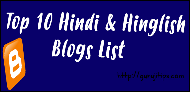 Hindi Blogs list